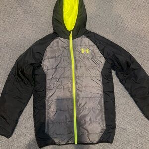 Under Armour Black Jacket with Neon Yellow Lining